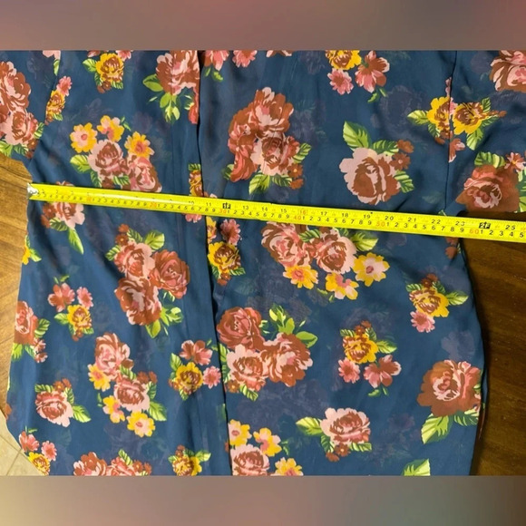 Matilda Jane Kimono Topper Blue Floral Sheer Watch The Sunrise Boho Size M/L - Picture 4 of 8